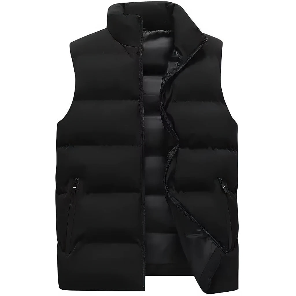 Veste doudoune sans manche homme noir, vue de face